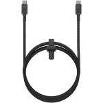 Cabo USB-C em nylon trançado com carregamento rápido Xtorm 100W cor preto segunda vista frontal
