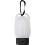 Gel para as mãos portátil com mosquetão e aroma cítrico 30ml cor preto segunda vista frontal