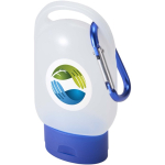 Gel para as mãos portátil com mosquetão e aroma cítrico 30ml cor azul