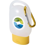 Gel para as mãos portátil com mosquetão e aroma cítrico 30ml cor amarelo