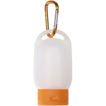 Gel para as mãos portátil com mosquetão e aroma cítrico 30ml cor cor-de-laranja segunda vista frontal