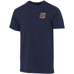 T-shirt unissexo de manga curta em algodão orgânico 160 g/m2 Elevate cor azul-marinho vista impressão serigrafia