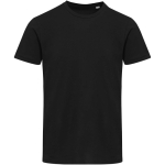 T-shirt unissexo manga curta com gola redonda algodão 200 g/m2 Elevate cor preto segunda vista frontal