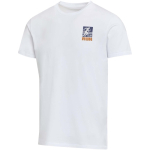 T-shirt unissexo manga curta com gola redonda algodão 200 g/m2 Elevate cor branco vista impressão serigrafia