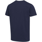 T-shirt unissexo manga curta com gola redonda algodão 200 g/m2 Elevate cor azul-marinho terceira vista traseira