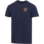 T-shirt unissexo manga curta com gola redonda algodão 200 g/m2 Elevate cor azul-marinho vista impressão serigrafia