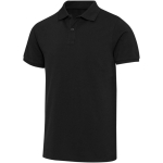Polo unissexo de manga curta em algodão misto 220 g/m² Elevate cor preto