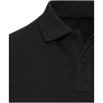Polo unissexo de manga curta em algodão misto 220 g/m² Elevate cor preto vista detalhe 1