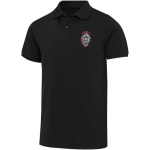 Polo unissexo de manga curta em algodão misto 220 g/m² Elevate cor preto vista impressão serigrafia
