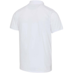 Polo unissexo de manga curta em algodão misto 220 g/m² Elevate cor branco terceira vista traseira