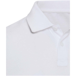 Polo unissexo de manga curta em algodão misto 220 g/m² Elevate cor branco vista detalhe 1