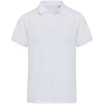Polo unissexo de manga curta em algodão misto 220 g/m² Elevate cor branco segunda vista frontal