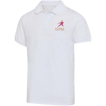 Polo unissexo de manga curta em algodão misto 220 g/m² Elevate cor branco vista impressão serigrafia