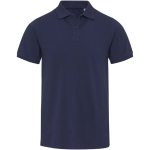 Polo unissexo de manga curta em algodão misto 220 g/m² Elevate cor azul-marinho segunda vista frontal
