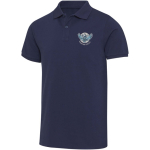 Polo unissexo de manga curta em algodão misto 220 g/m² Elevate cor azul-marinho vista impressão serigrafia