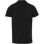 Polo de manga curta em algodão orgânico certificado 180 g/m2 Elevate cor preto segunda vista traseira