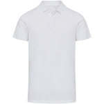 Polo de manga curta em algodão orgânico certificado 180 g/m2 Elevate cor branco segunda vista frontal