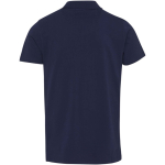 Polo de manga curta em algodão orgânico certificado 180 g/m2 Elevate cor azul-marinho segunda vista traseira