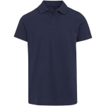 Polo de manga curta em algodão orgânico certificado 180 g/m2 Elevate cor azul-marinho vista detalhe 1