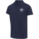 Polo de manga curta em algodão orgânico certificado 180 g/m2 Elevate cor azul-marinho vista impressão serigrafia