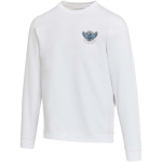 Sweatshirt unissexo gola redonda com interior cardado 280 g/m2 Elevate cor branco vista impressão serigrafia