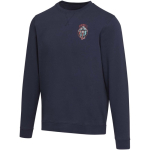 Sweatshirt unissexo gola redonda com interior cardado 280 g/m2 Elevate cor azul-marinho vista impressão serigrafia