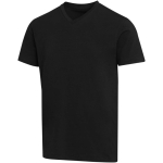 T-shirt manga curta e  gola em V de algodão orgânico 200 g/m2 Elevate cor preto