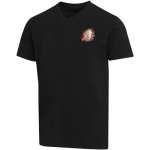 T-shirt manga curta e  gola em V de algodão orgânico 200 g/m2 Elevate cor preto vista impressão serigrafia