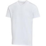 T-shirt manga curta e  gola em V de algodão orgânico 200 g/m2 Elevate cor branco
