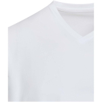 T-shirt manga curta e  gola em V de algodão orgânico 200 g/m2 Elevate cor branco vista detalhe 1