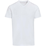 T-shirt manga curta e  gola em V de algodão orgânico 200 g/m2 Elevate cor branco segunda vista frontal