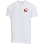 T-shirt manga curta e  gola em V de algodão orgânico 200 g/m2 Elevate cor branco vista impressão serigrafia