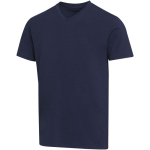 T-shirt manga curta e  gola em V de algodão orgânico 200 g/m2 Elevate cor azul-marinho
