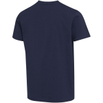 T-shirt manga curta e  gola em V de algodão orgânico 200 g/m2 Elevate cor azul-marinho terceira vista traseira