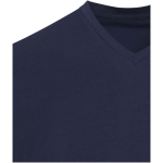 T-shirt manga curta e  gola em V de algodão orgânico 200 g/m2 Elevate cor azul-marinho vista detalhe 1