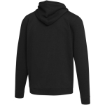 Sweat com capuz unissexo com interior cardado 280 g/m² Elevate cor preto terceira vista traseira