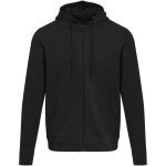 Sweat com capuz unissexo com interior cardado 280 g/m² Elevate cor preto segunda vista frontal