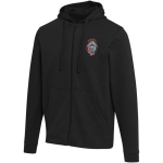 Sweat com capuz unissexo com interior cardado 280 g/m² Elevate cor preto vista impressão serigrafia