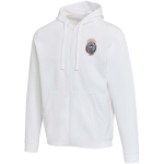 Sweat com capuz unissexo com interior cardado 280 g/m² Elevate cor branco vista impressão serigrafia