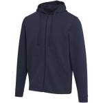 Sweat com capuz unissexo com interior cardado 280 g/m² Elevate cor azul-marinho
