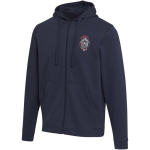 Sweat com capuz unissexo com interior cardado 280 g/m² Elevate cor azul-marinho vista impressão serigrafia