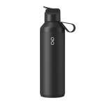 Garrafa em aço inoxidável reciclado com palhinha 710ml Ocean Bottle cor preto