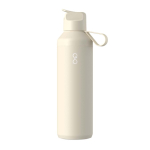 Garrafa em aço inoxidável reciclado com palhinha 710ml Ocean Bottle cor areia