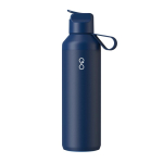 Garrafa em aço inoxidável reciclado com palhinha 710ml Ocean Bottle cor azul-marinho