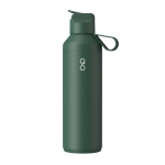 Garrafa em aço inoxidável reciclado com palhinha 710ml Ocean Bottle cor verde-escuro