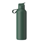 Garrafa em aço inoxidável reciclado com palhinha 710ml Ocean Bottle cor verde-escuro segunda vista traseira
