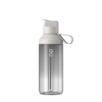 Garrafa transparente com palhinha e tampa rebatível 710ml Ocean Bottle cor cinzento-claro