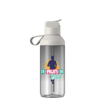 Garrafa transparente com palhinha e tampa rebatível 710ml Ocean Bottle cor cinzento-claro