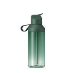 Garrafa transparente com palhinha e tampa rebatível 710ml Ocean Bottle cor verde-escuro segunda vista traseira