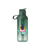 Garrafa transparente com palhinha e tampa rebatível 710ml Ocean Bottle cor verde-escuro